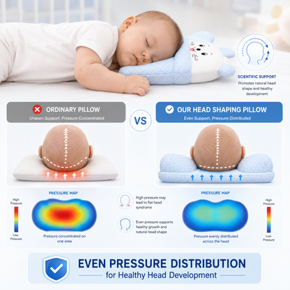 Baby Head Shaping Sleep Pillow | Newborn Anti-Flat Head Support Cushion