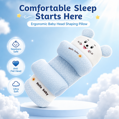 Baby Head Shaping Sleep Pillow | Newborn Anti-Flat Head Support Cushion