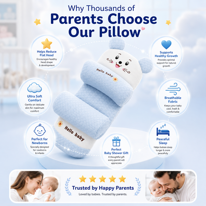 Baby Head Shaping Sleep Pillow | Newborn Anti-Flat Head Support Cushion