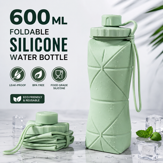600ml Foldable Silicone Water Bottle